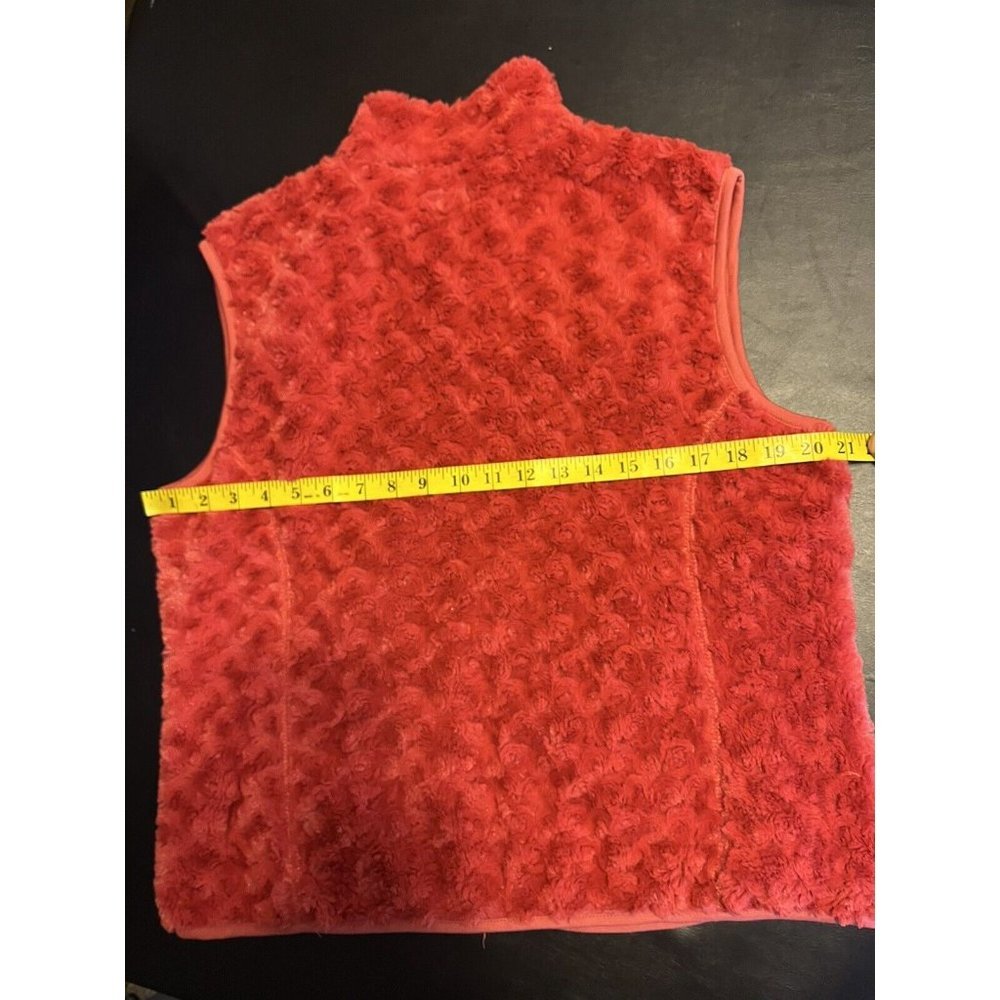 ALPS SPORTSWEAR Zip Vest Wmns Sz L Softest Plush DARK CORAL-RED - Picture 6 of 6